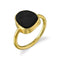Raw Black Spinel - 14k Gold Vermeil Ring